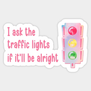 Death by a Thousand Cuts Traffic Lights Sticker